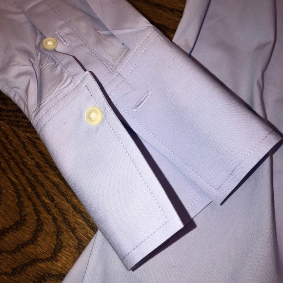 Banana Republic Blue Oxford Button-up Ruffle 6 - Picture 4 of 8